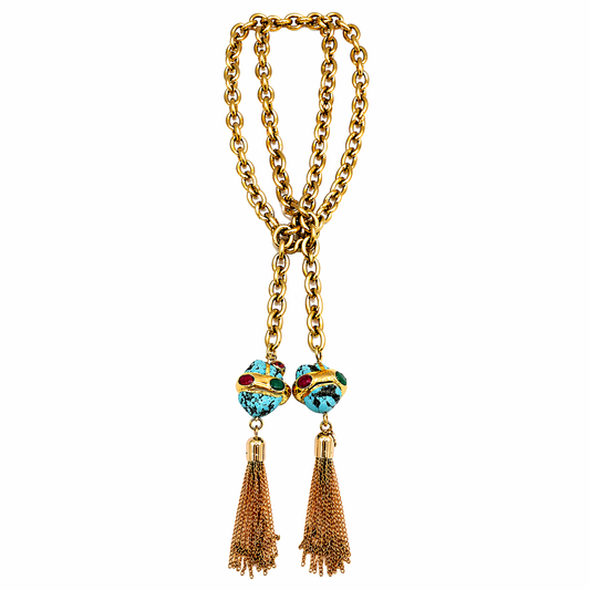 Capri Tassle Lariat Necklace