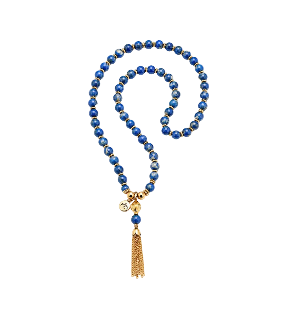 Cruz Charm Necklace Cobalt Blue