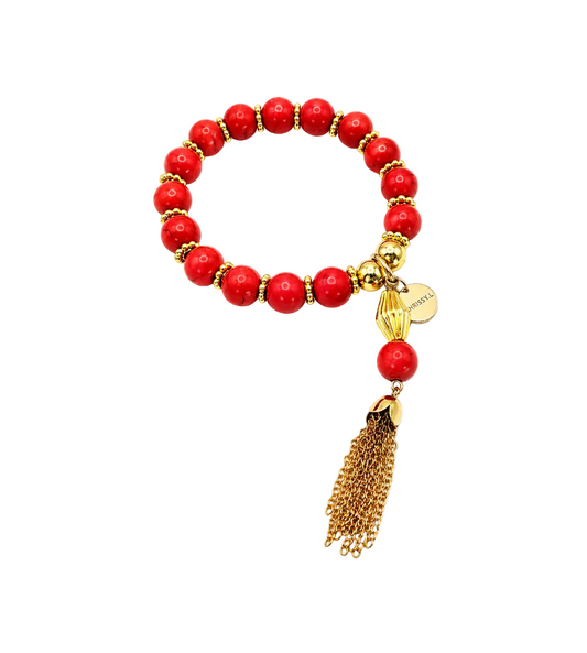 Cruz Charm Bracelet Sangria