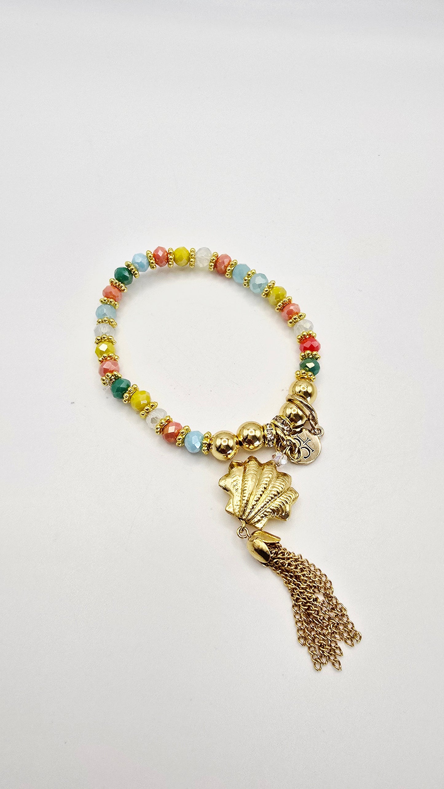 Cruz Charm Bracelet Precious Mutli Tassle