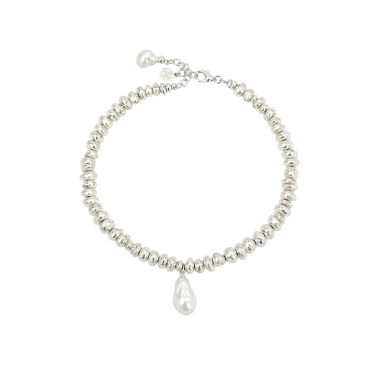 Amalfi Pearl Drop Silver Necklace