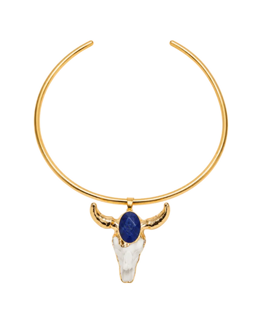 Jagger Lapis Cuff Necklace