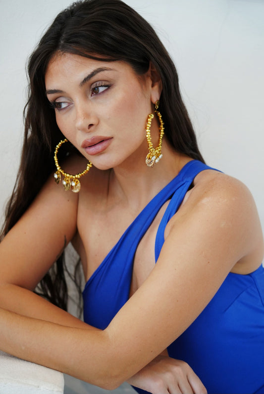 Riviera Coin Hoop Earrings
