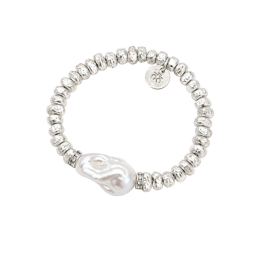 Amalfi Silver Pearl Bracelet