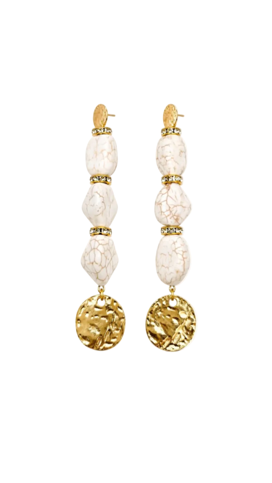 Valentina Coin Bianco Earrings