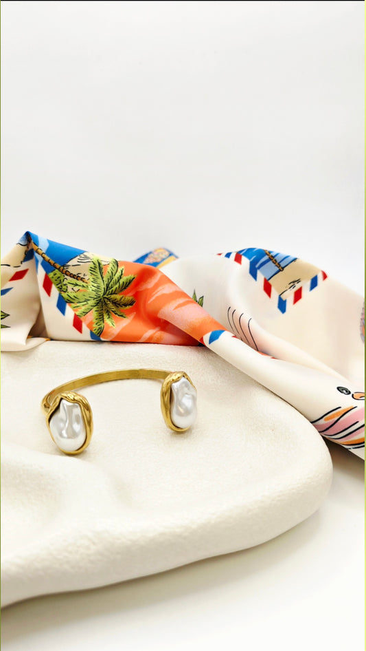 Bianca Pearl Cuff Bracelet