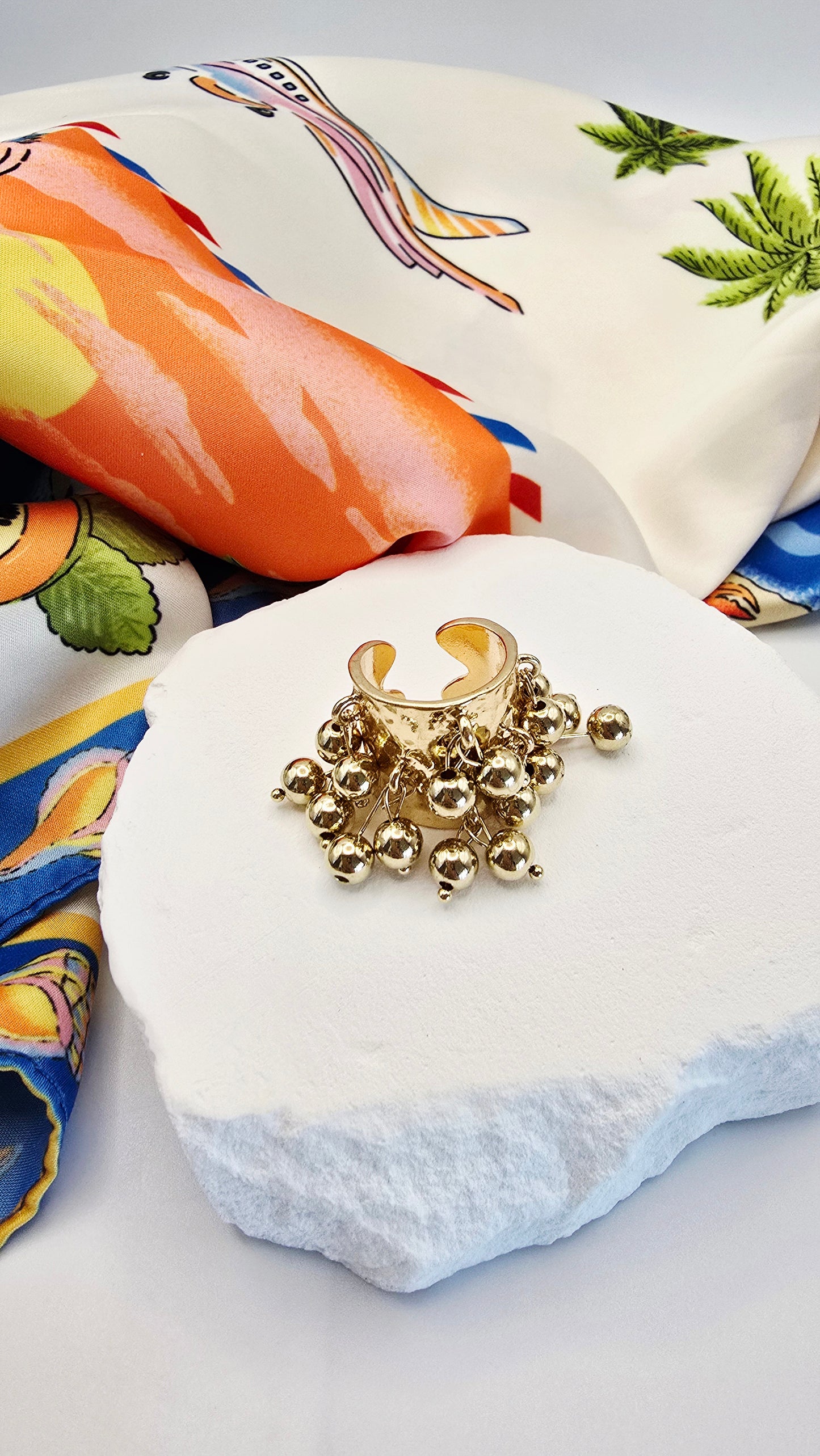 Gold Disco Charm Ring