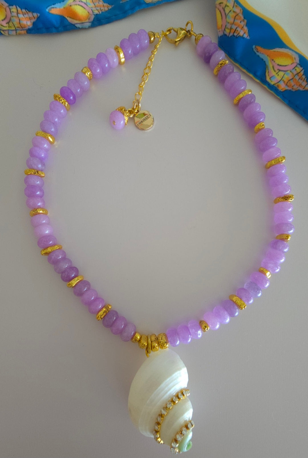 Lilac Soleil Shell Necklace