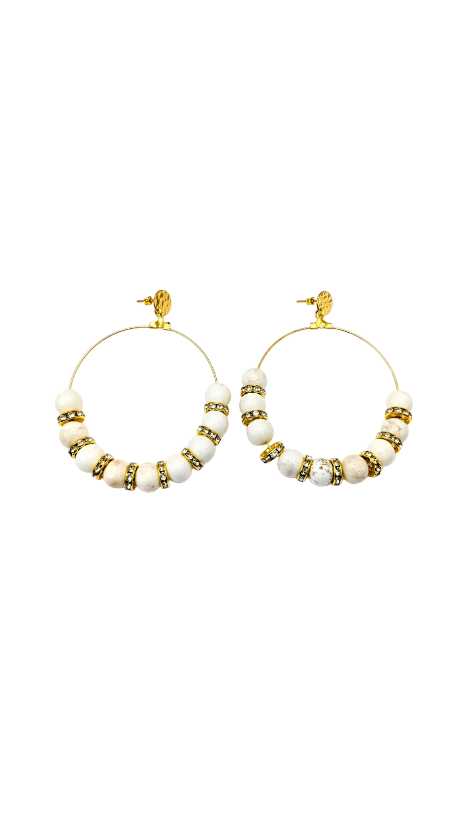 Valencia Ivory Hoop Earrings