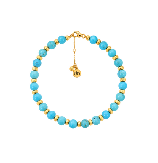 Cruz Charm Choker Necklace Turquoise