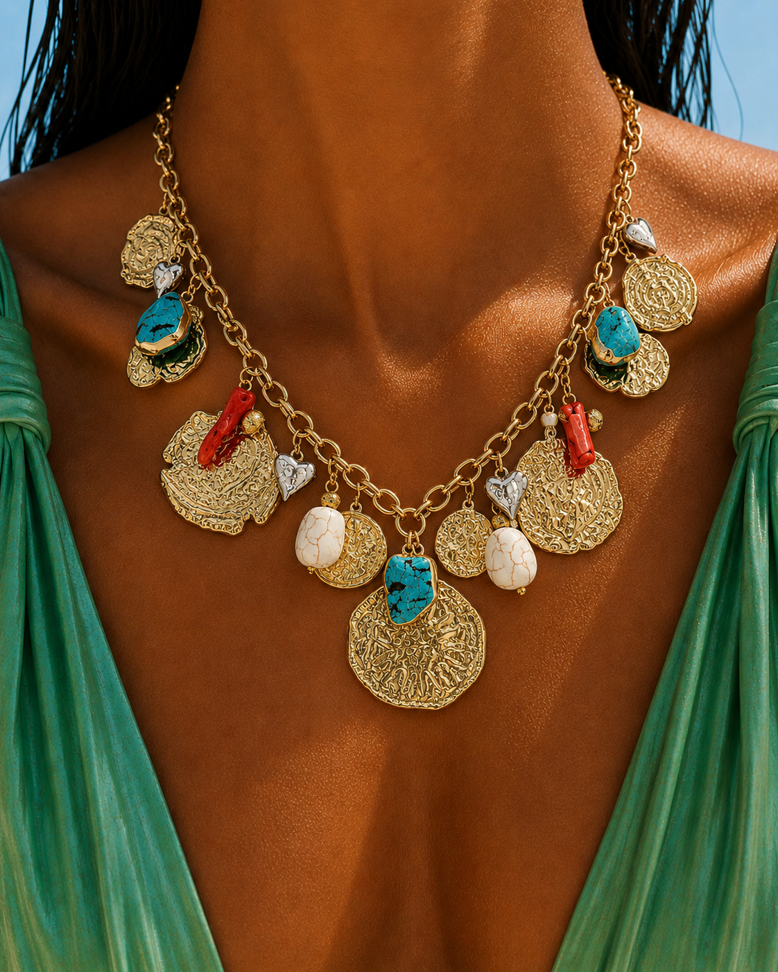 Capri Treasure Necklace Gold