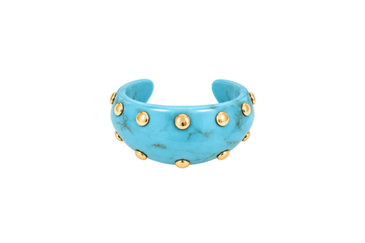 Capri Stud Cuff Bangle Turquoise