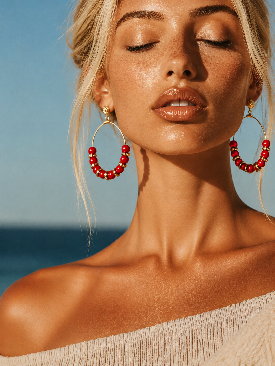 Valencia Sangria Hoop Earrings