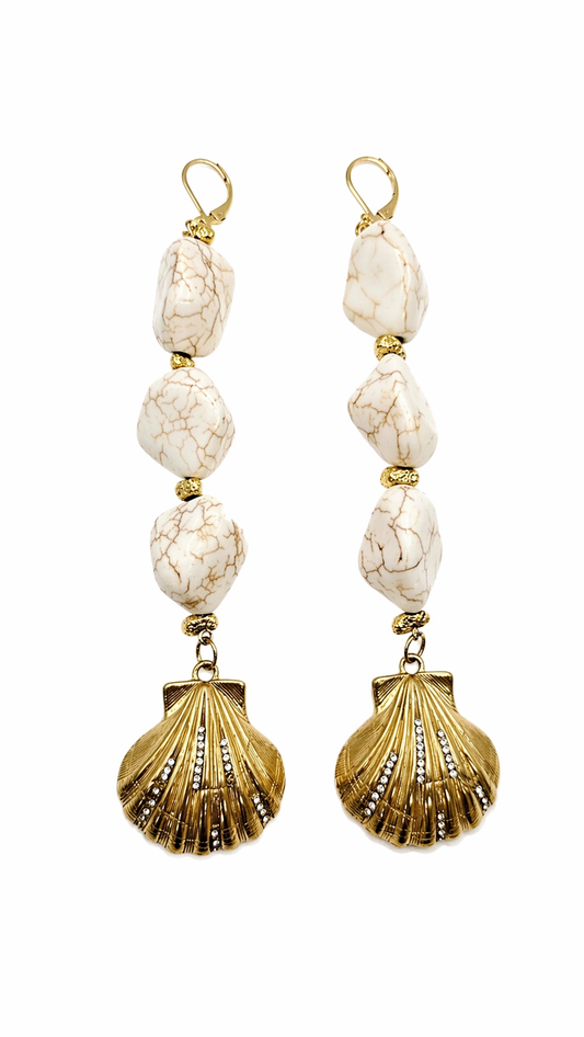 Callista Bianco Shell Earrings