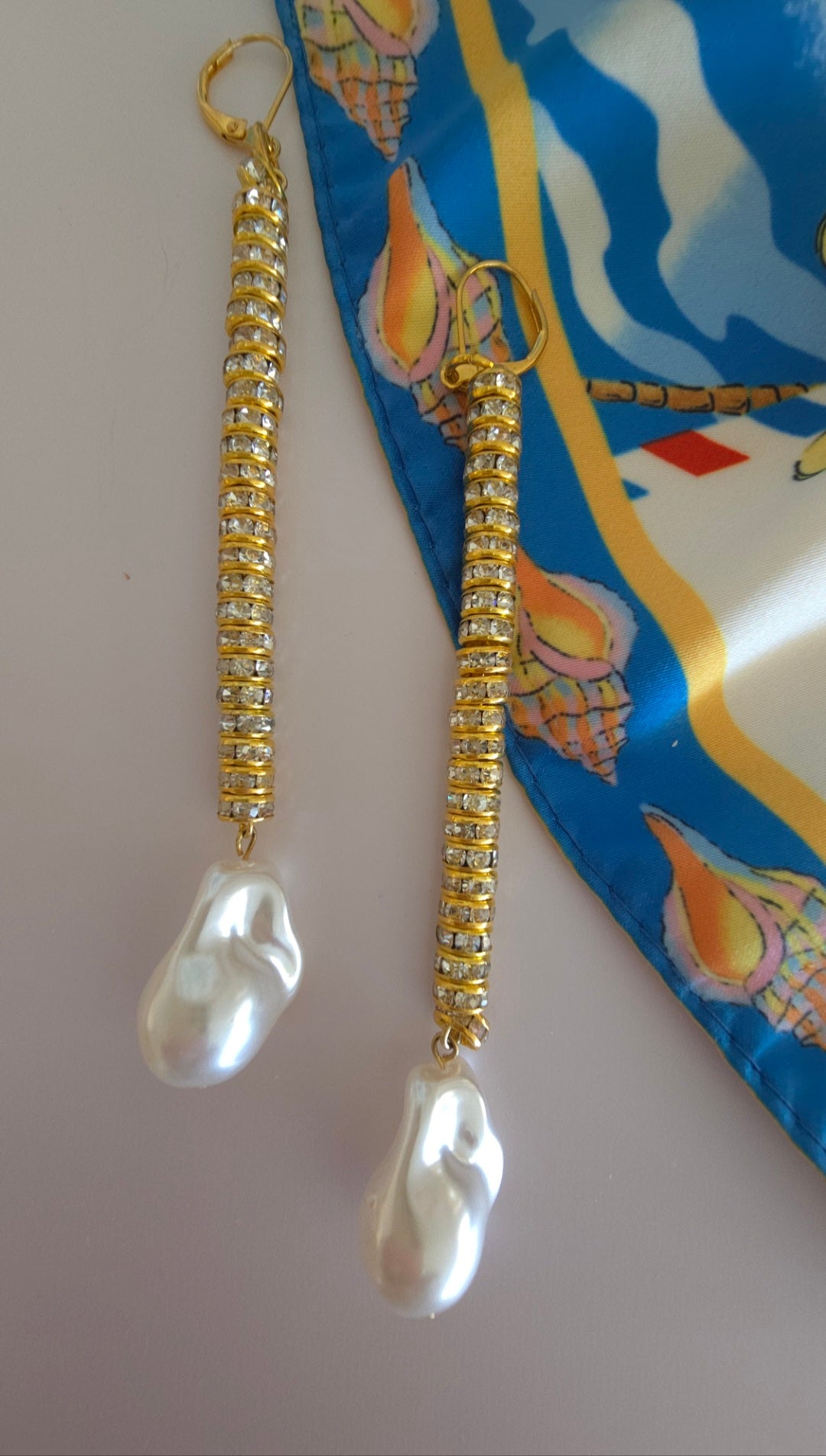 Golden Hour Gold Crystal Duster Earrings