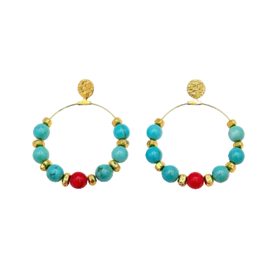 Riviera Turquoise Hoop Earrings