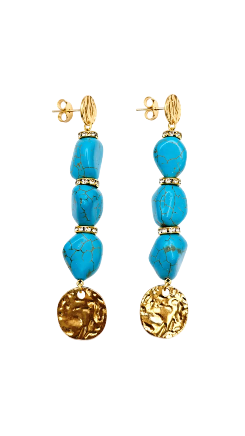 Valentina Coin Turquoise Earrings