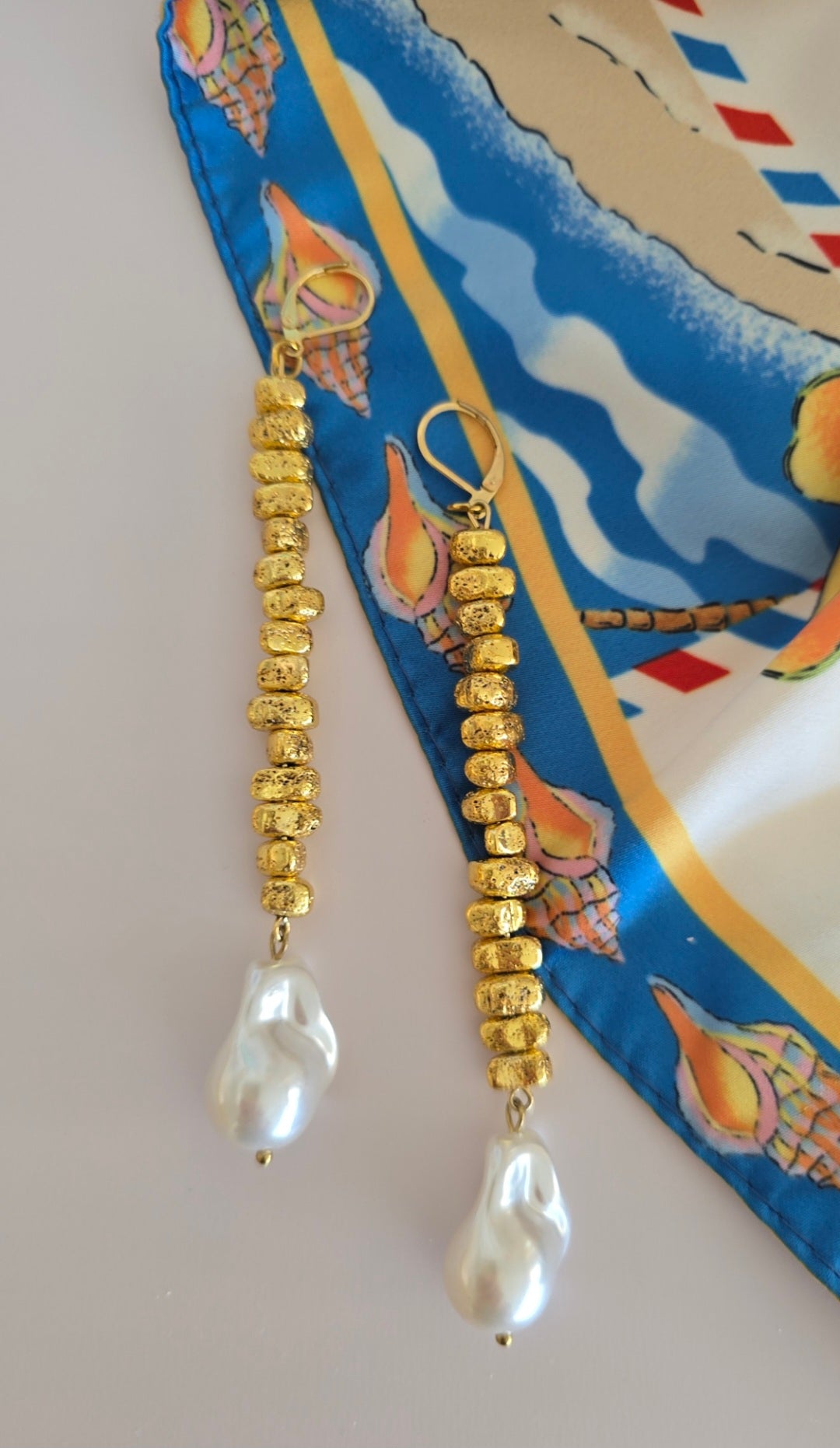Amalfi Pearl Gold Duster Earrings