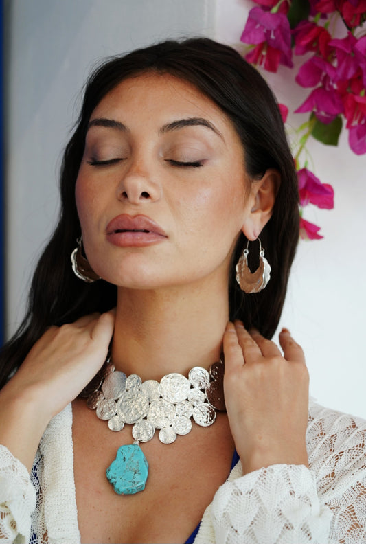 Off Duty Silver Hoop Earrings