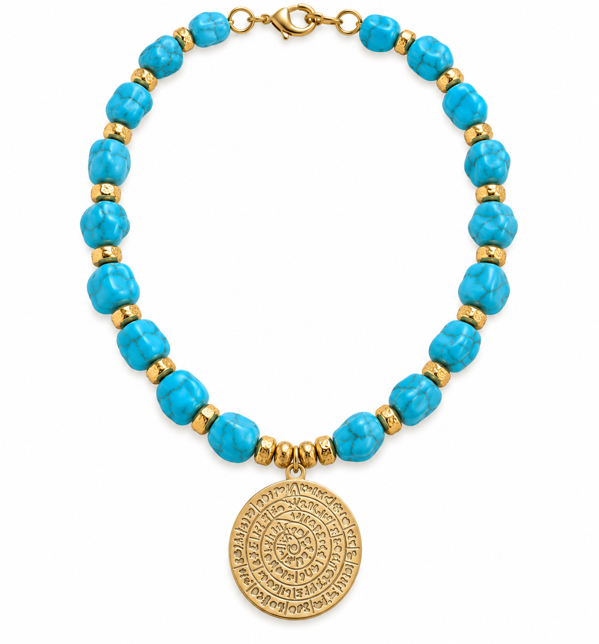 Cruz Charm Coin Necklace