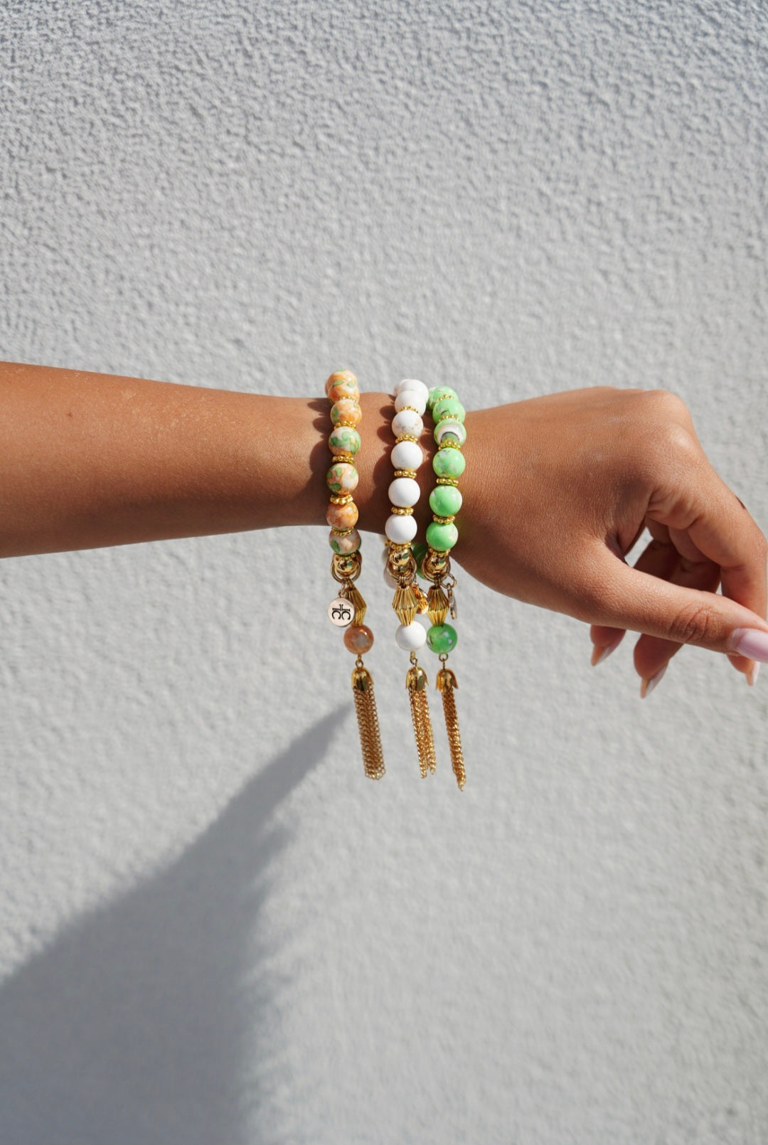 Cruz Charm Bracelet White