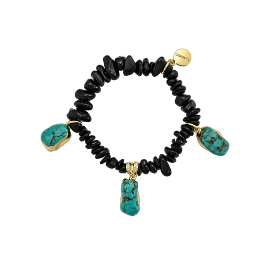 Azzure Nightfall Turquoise Drops Bracelet