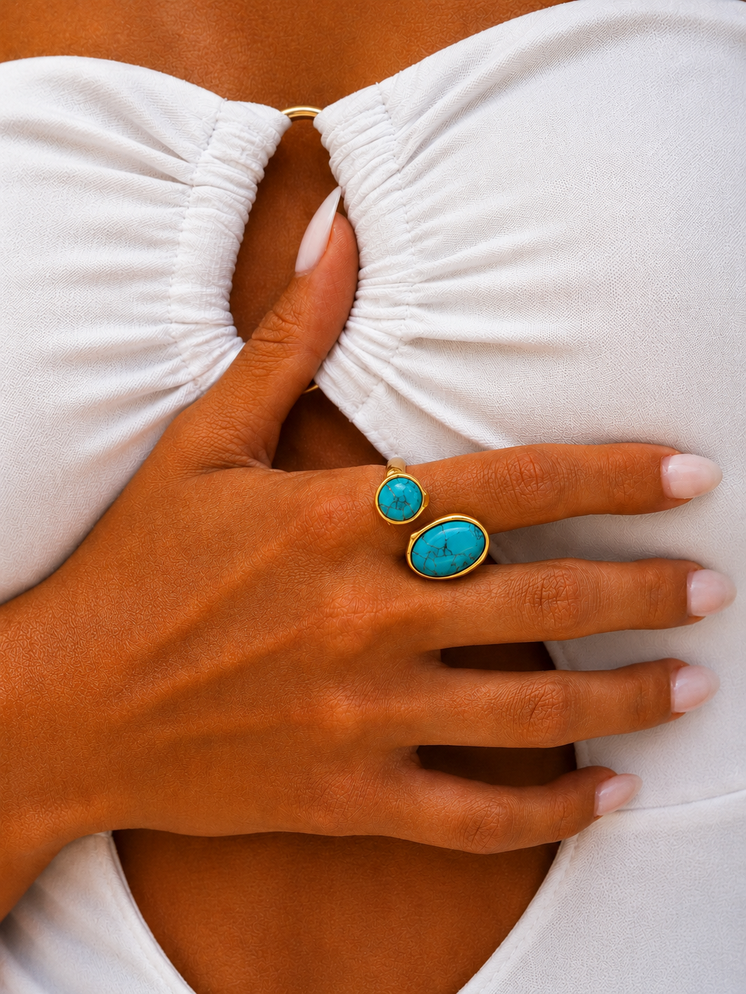 Sunset Turquoise Adjustable Ring