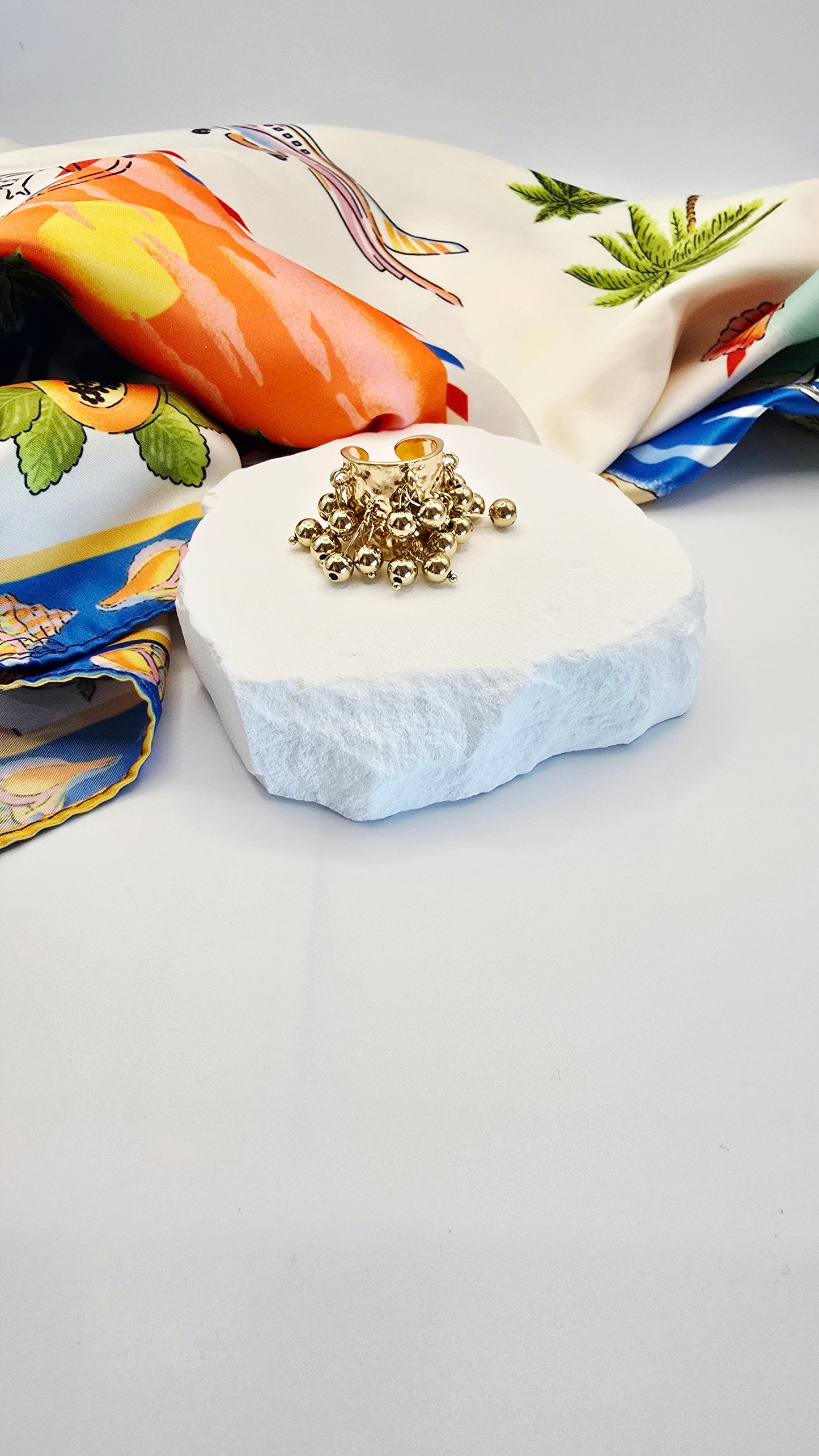Gold Disco Charm Ring