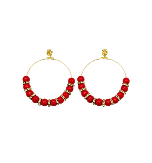 Valencia Sangria Hoop Earrings