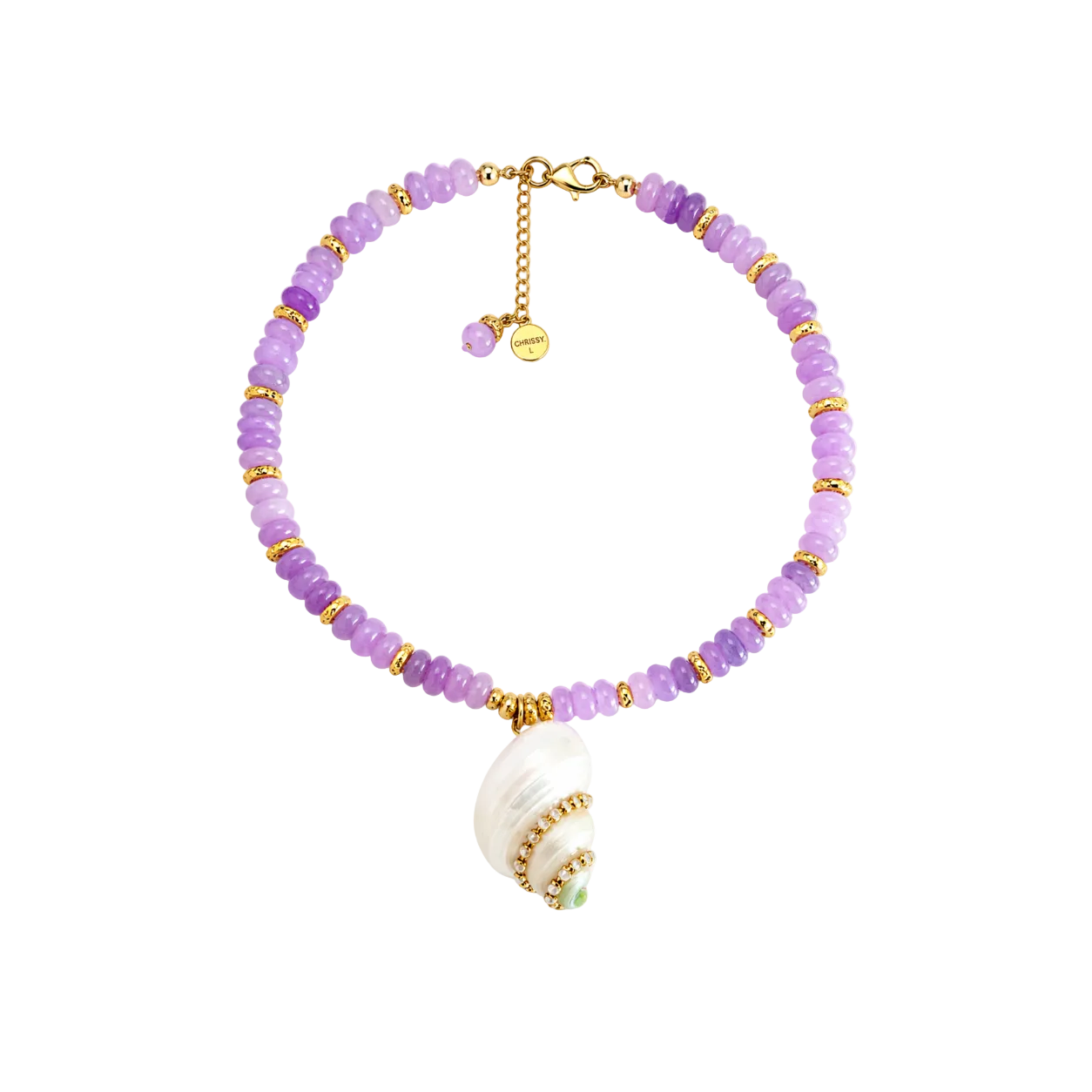 Lilac Soleil Shell Necklace