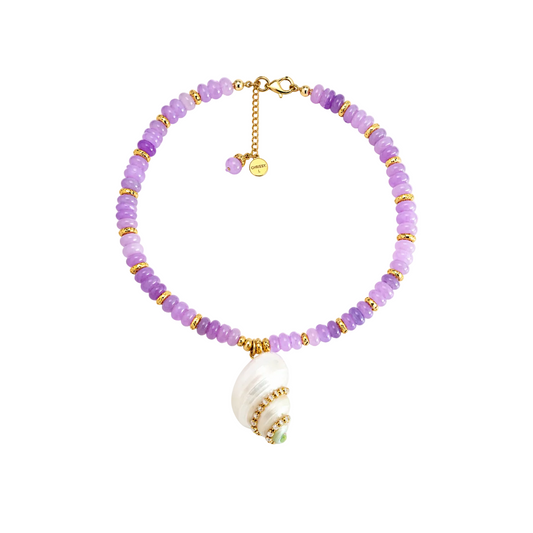 Lilac Soleil Shell Necklace
