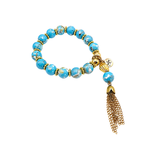 Cruz Charm Bracelet Turquoise