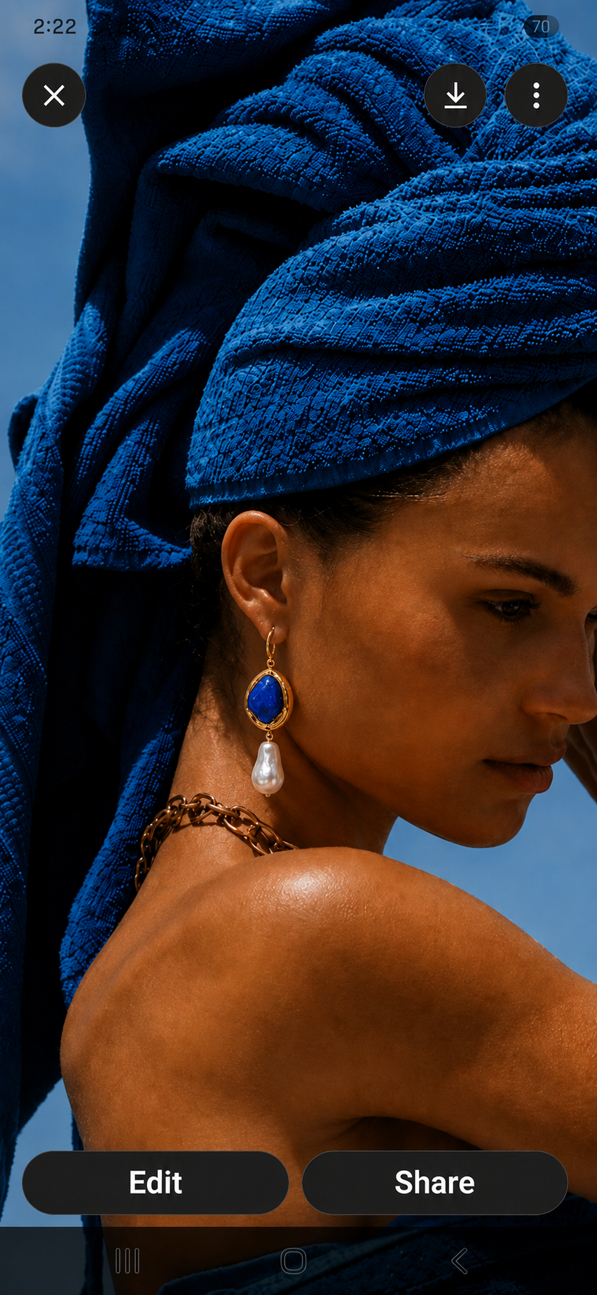 Amalfi Lapis and Pearl Earrings