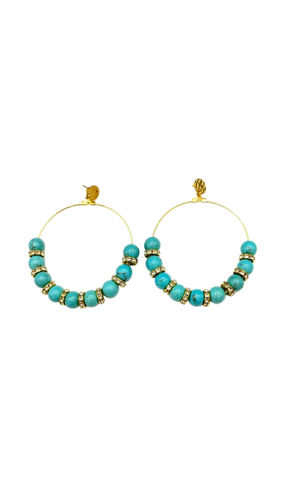 Valencia Turquoise Hoop Earrings