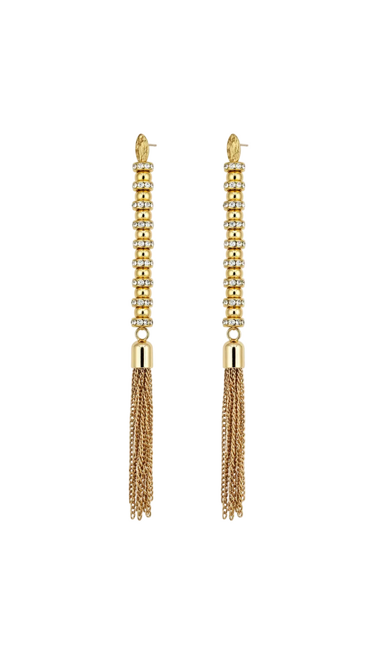 Monaco Gold Fringe Earrings