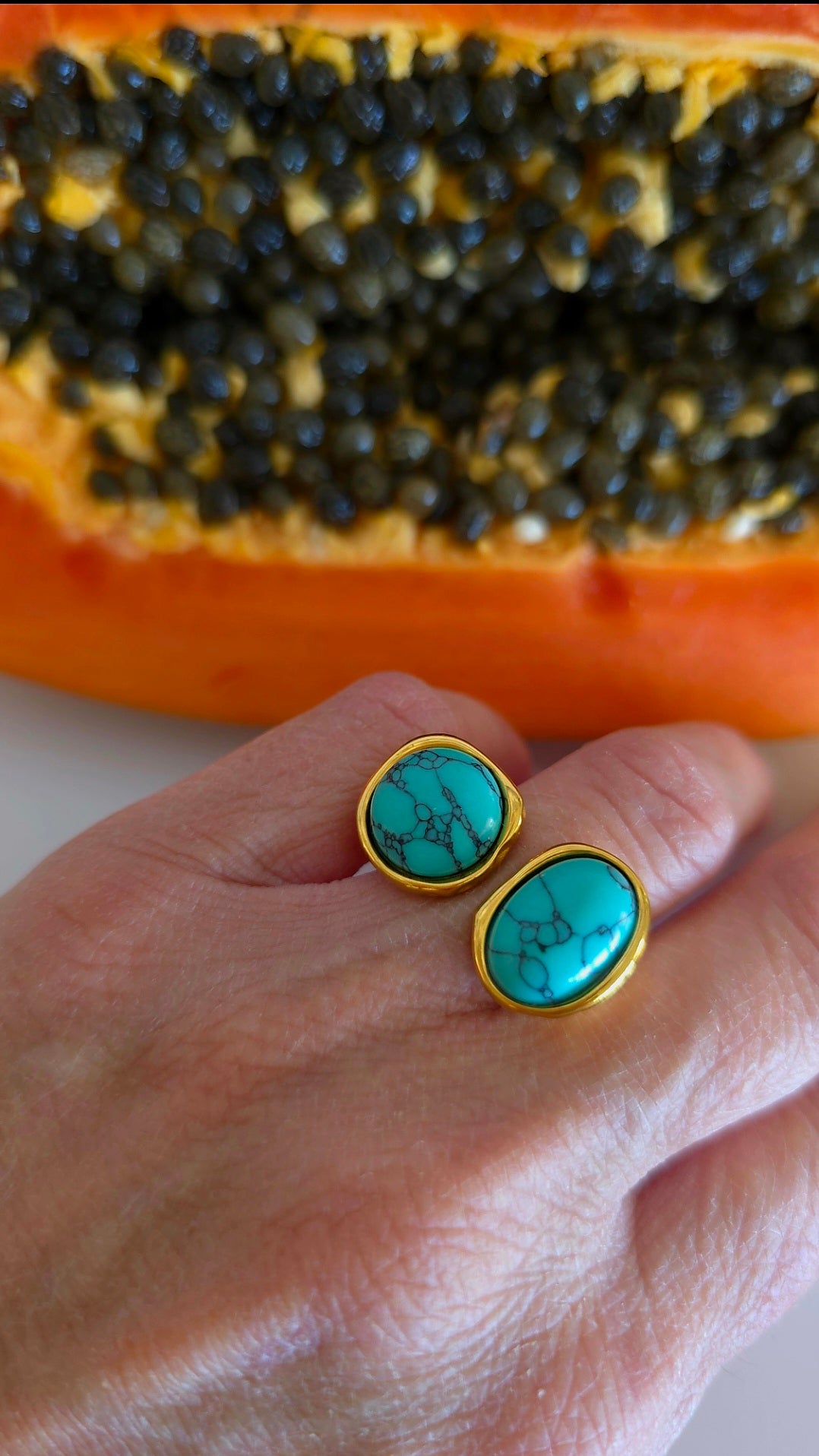 Sunset Turquoise Adjustable Ring