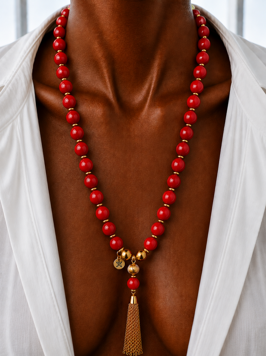 Cruz Charm Necklace Sangria