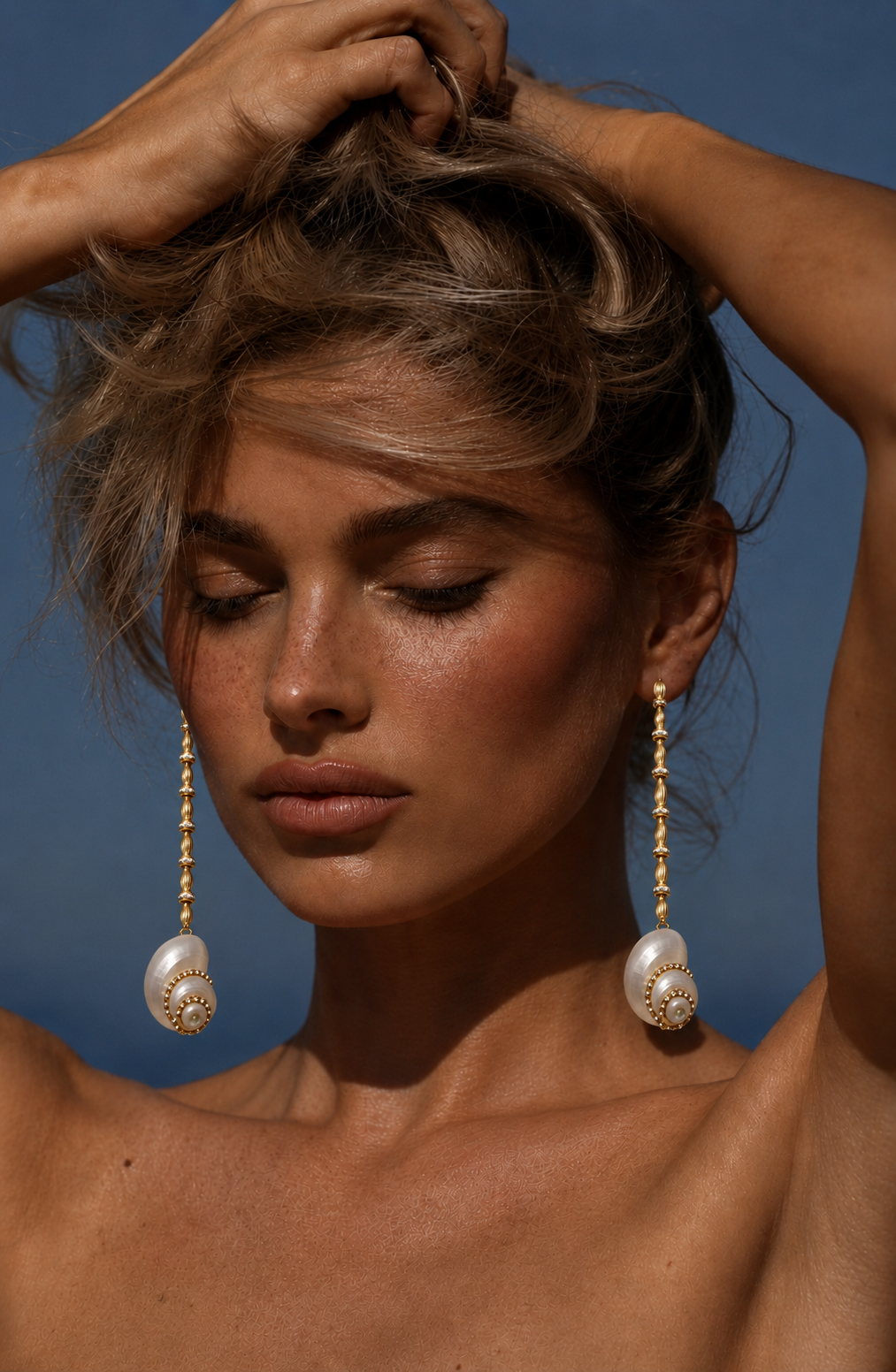 Capri Conch Luxe Drop Earrings