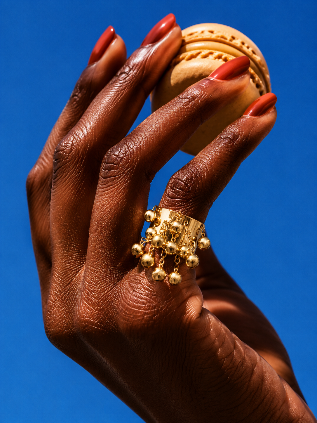 Gold Disco Charm Ring