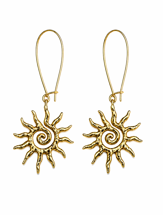 Soliel Gold Hook Earrings