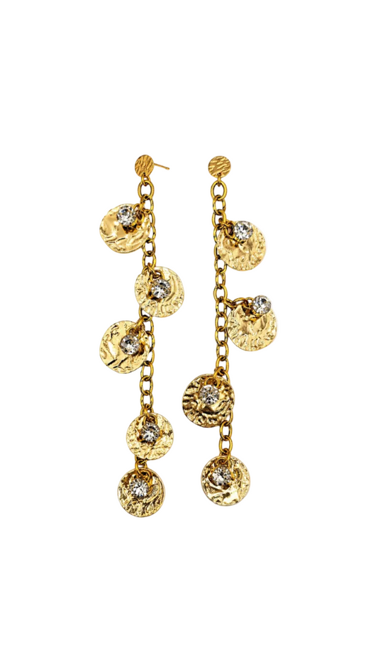 Capri Coin Cascade Earrings