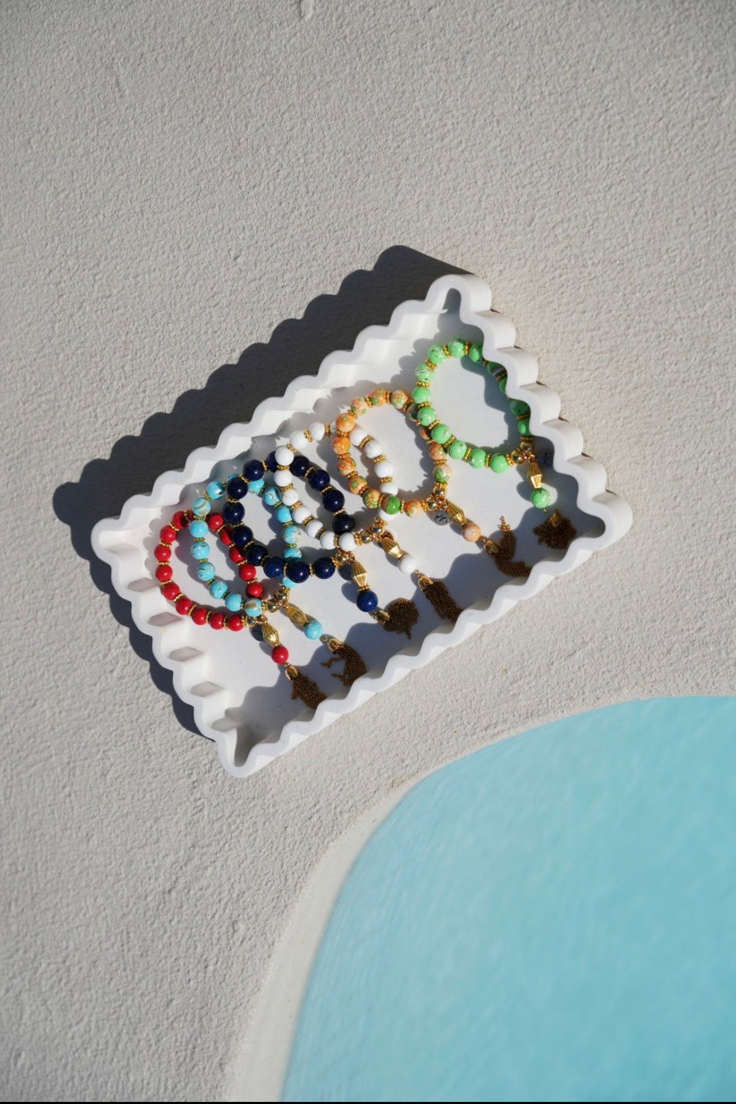 Cruz Charm Bracelet White