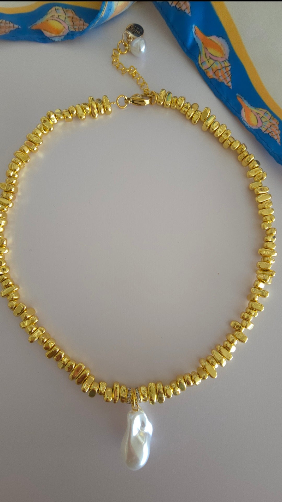 Golden Hour Single Pearl Gold Necklace