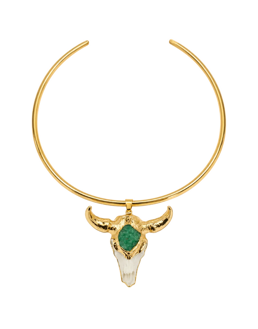 Jagger Emerald Cuff Necklace