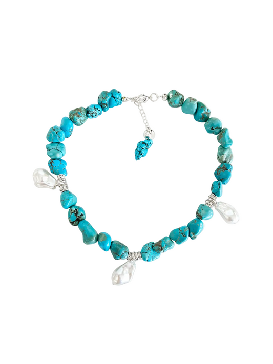 Capri Blu Silver Necklace