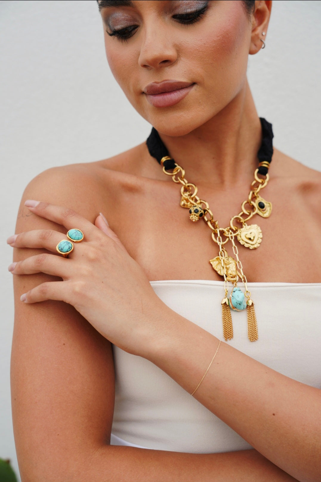 Capri Amulet Lace Necklace