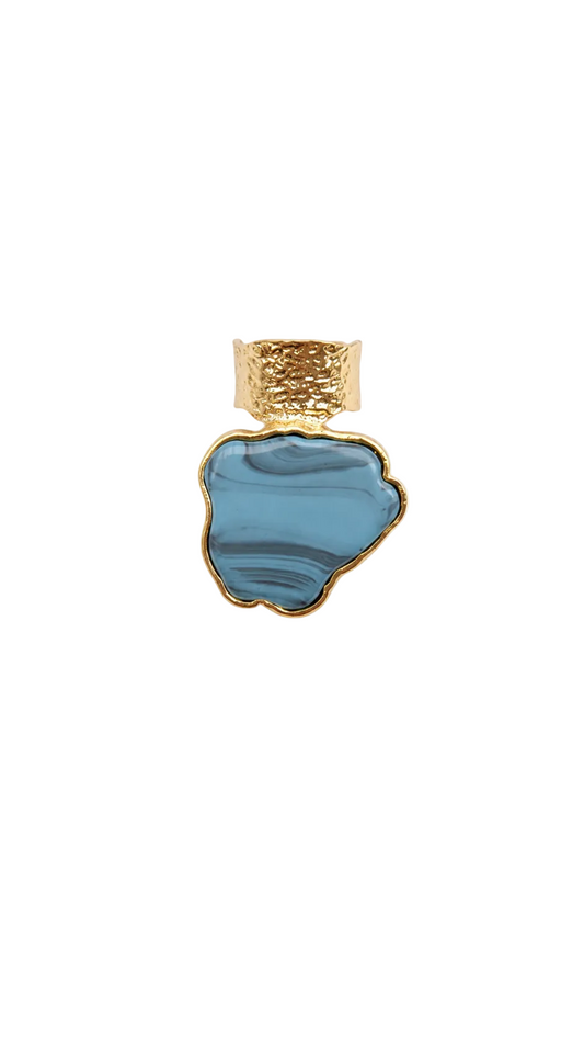 Isola Turquoise Ring Gold