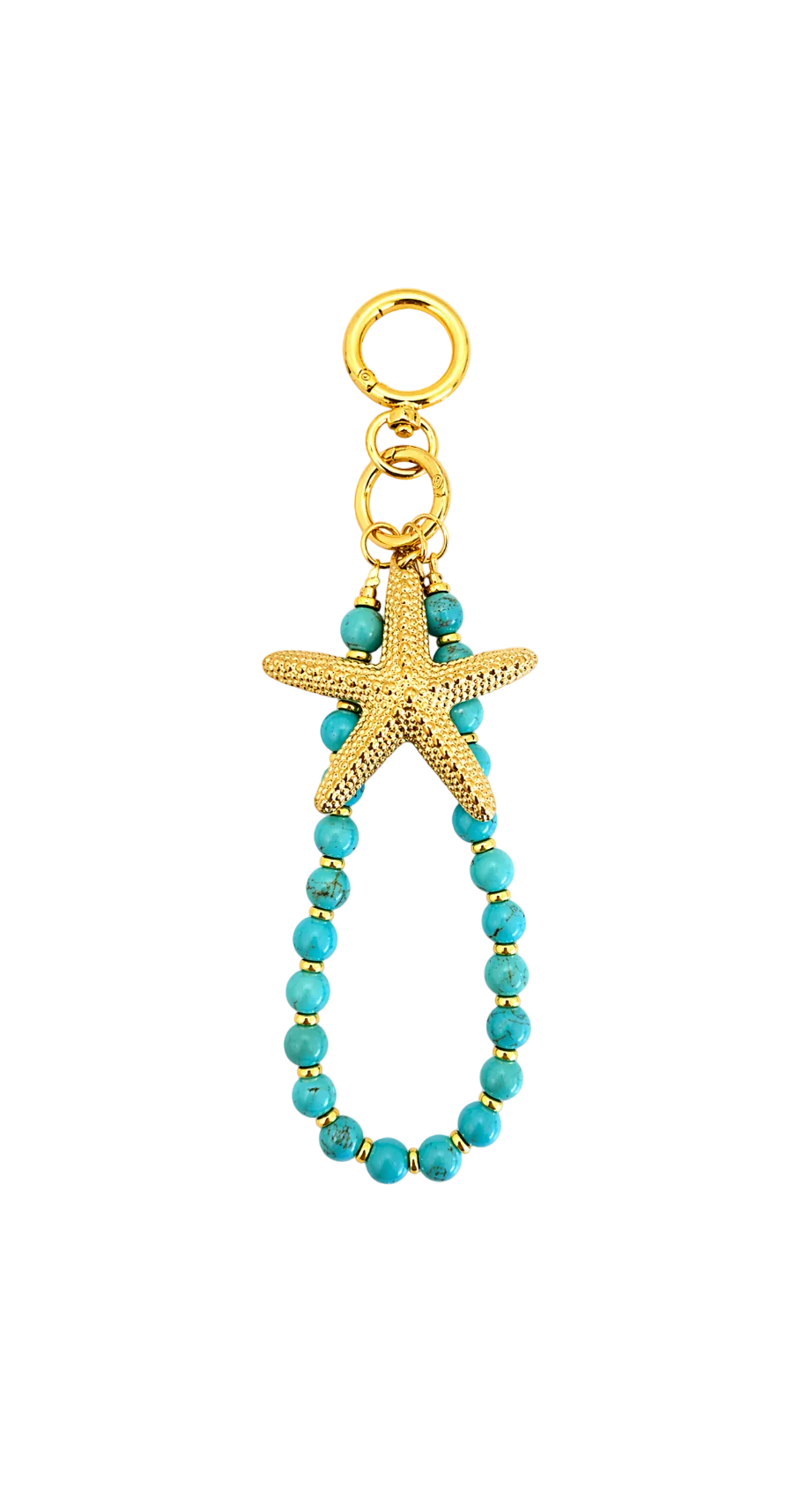 Cruz Charm Turquoise Keyring