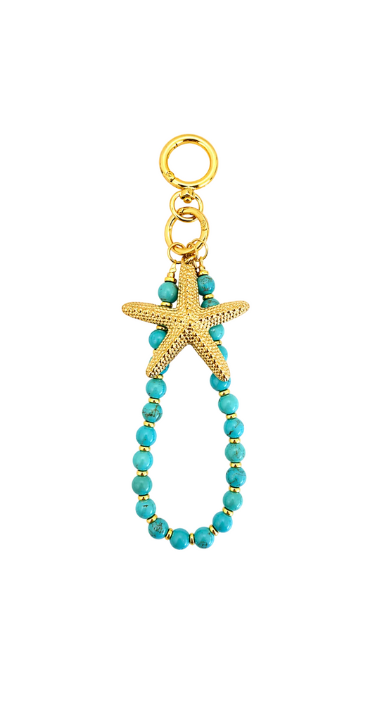 Cruz Charm Turquoise Keyring