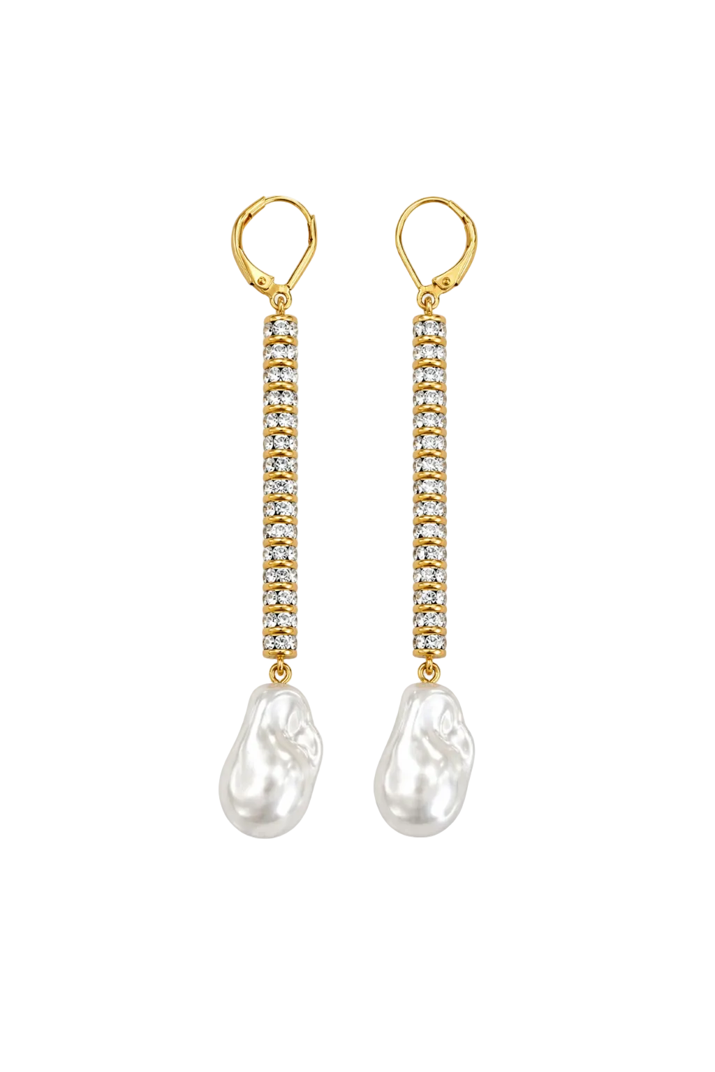 Golden Hour Gold Crystal Duster Earrings